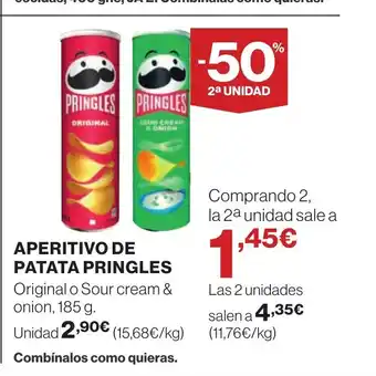 Hipercor PRINGLES Aperitivo de patata oferta
