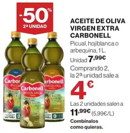 Hipercor CARBONELL Aceite de oliva virgen extra oferta