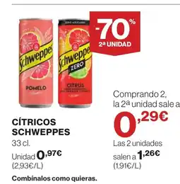 Hipercor SCHWEPPES Cítricos oferta