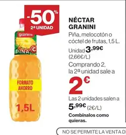 Hipercor GRANINI Nectar oferta