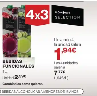 Hipercor Bebidas funcionales oferta
