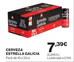 Hipercor ESTRELLA GALICIA Cerveza oferta