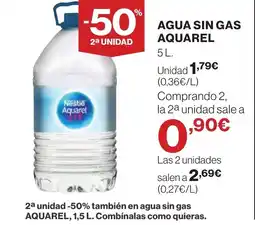 Hipercor AQUAREL Agua sin gas oferta