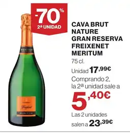 Hipercor Gran reserva freixenet meritum oferta