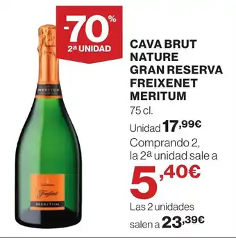 Hipercor Gran reserva freixenet meritum oferta