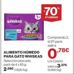 Hipercor WHISKAS Alimento húmedo para gato oferta