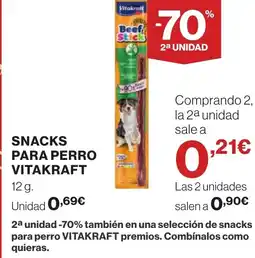Hipercor VITAKRAFT Snacks para perro oferta