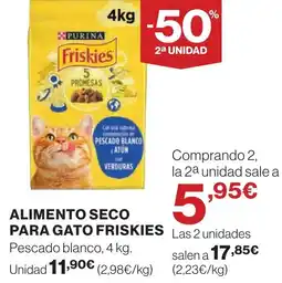 Hipercor Alimento seco para gato friskies oferta