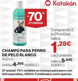 Hipercor Champú para perro de pelo blanco oferta