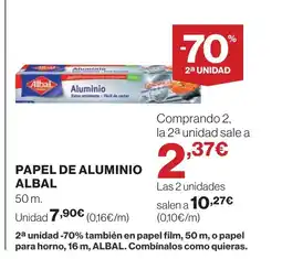 Hipercor ALBAL Papel de aluminio oferta