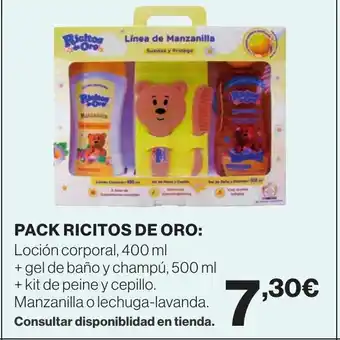 Hipercor Pack ricitos de oro oferta