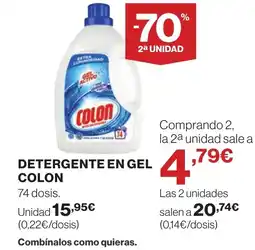 Hipercor COLON Detergente en gel oferta