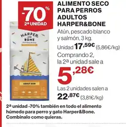 Hipercor HARPER&BONE Alimento seco para perros adultos oferta