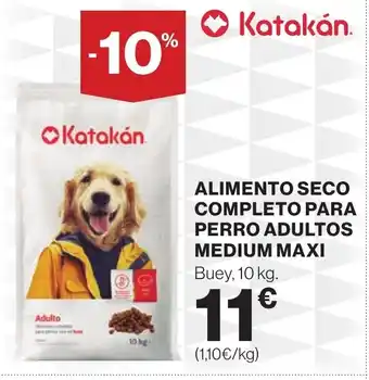Hipercor Alimento seco completo para perro adultos medium maxi oferta