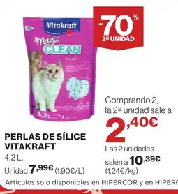 Hipercor VITAKRAFT Perlas de silice oferta