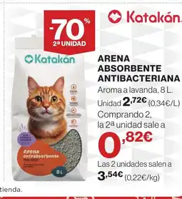 Hipercor Arena absorbente antibacteriana oferta