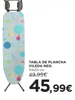 Hipercor Tabla de plancha vileda neo oferta