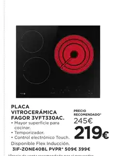 Hipercor Placa vitrocerámica oferta