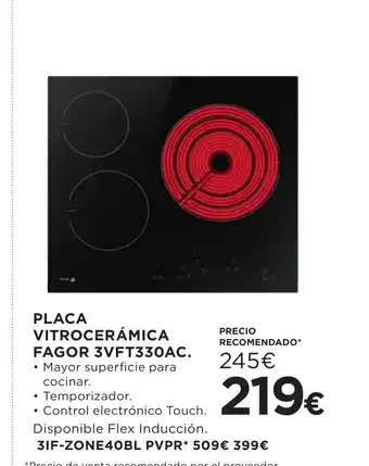 Hipercor Placa vitrocerámica oferta