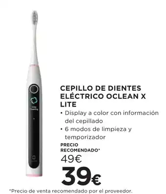 Hipercor Cepillo de dientes eléctrico oclean x oferta