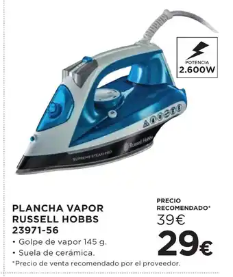 Hipercor Plancha vapor russell hobbs 23971-56 oferta