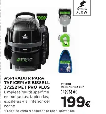 Hipercor Aspirador para tapicerías bissell 37252 pet pro plus oferta