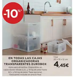 Hipercor En todas las cajas organizadoras oferta