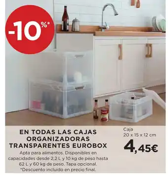 Hipercor En todas las cajas organizadoras oferta