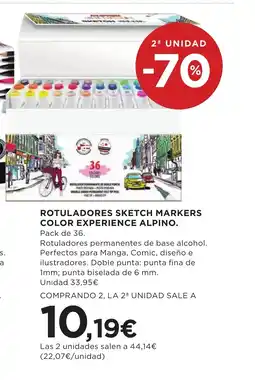 Hipercor Rotuladores sketch markers oferta