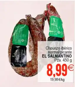 Plenus Supermercados EL SALMANTINO Chourizo ibérico normal/picante oferta