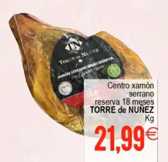 Plenus Supermercados TORRE de NUÑEZ Centro xamón serrano reserva 18 meses oferta