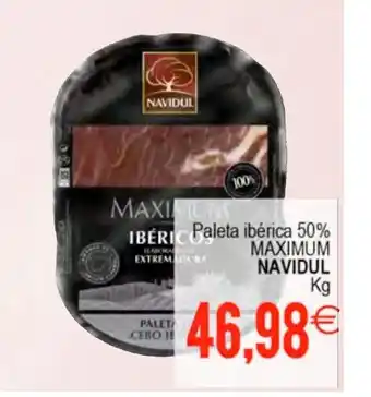 Plenus Supermercados NAVIDUL Paleta ibérica 50% oferta