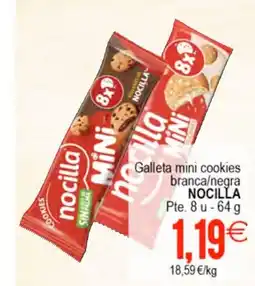Plenus Supermercados NOCILLA Galleta mini cookies branca/negra oferta
