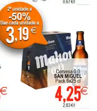 Plenus Supermercados SAN MIGUEL Cervexa 0,0 oferta
