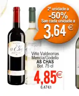 Plenus Supermercados AS CHAS Viño Valdeorras Mencía/Godello oferta