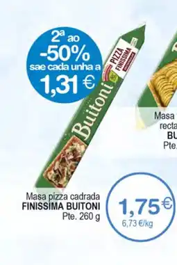 Plenus Supermercados FINISSIMA BUITONI Masa pizza cadrada oferta