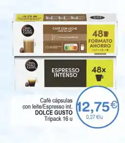 Plenus Supermercados DOLCE GUSTO Café cápsulas con leite/Espresso oferta