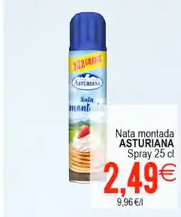 Plenus Supermercados ASTURIANA Nata montada oferta