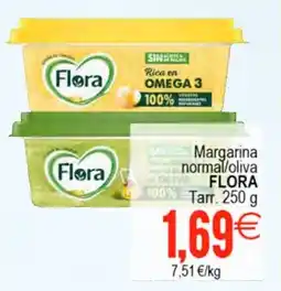Plenus Supermercados FLORA Margarina normal/oliva oferta