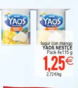 Plenus Supermercados YAOS NESTLE logur con mango oferta
