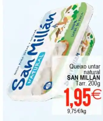 Plenus Supermercados SAN MILLAN Queixo untar natural oferta