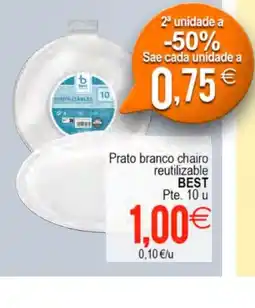Plenus Supermercados BEST Prato branco chairo reutilizable oferta