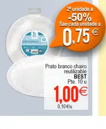 Plenus Supermercados BEST Prato branco chairo reutilizable oferta