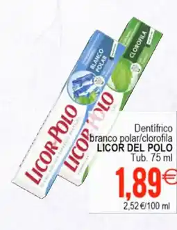 Plenus Supermercados LICOR DEL POLO Dentifrico branco polar/clorofila oferta
