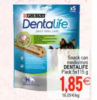 Plenus Supermercados DENTALIFE Snack can medio/mini oferta