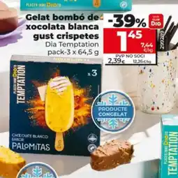 Maxi Dia Gelat bombó de xocolata blanca gust crispetes oferta