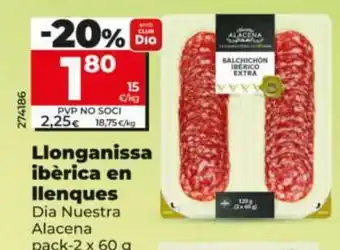 Maxi Dia Llonganissa ibèrica en llenques oferta