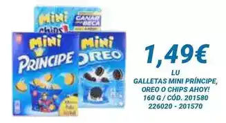 Dialsur Cash & Carry Lu - galletas mini principe, oreo o chips ahoy! oferta
