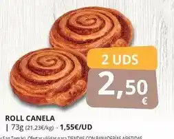 Supermercados MAS San - roll canela oferta