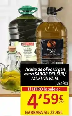 SPAR Mueloliva - aceite de oliva virgen extra sabor oferta
